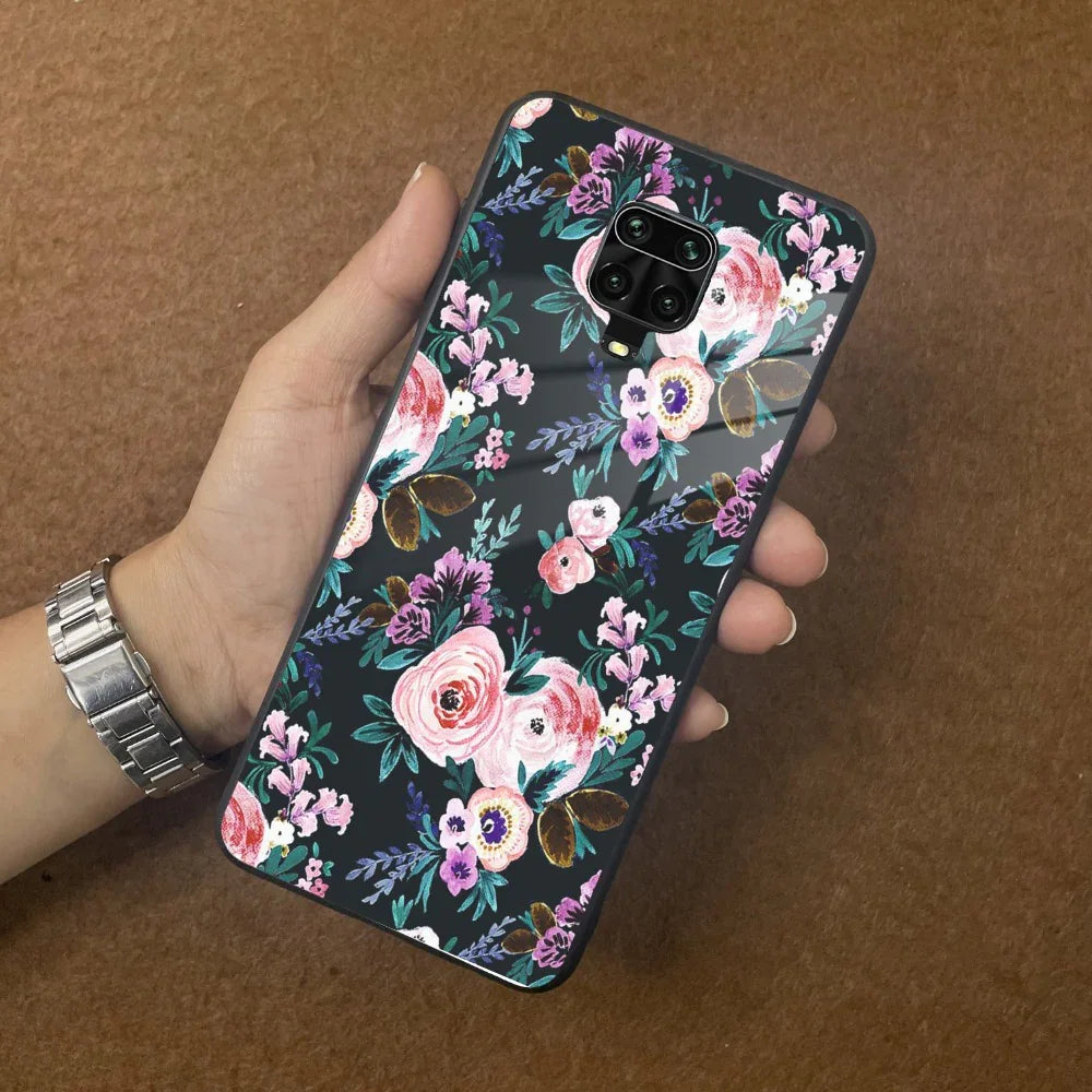 Cute Floral Glass Case Cover For Poco - ShopOnCliQ