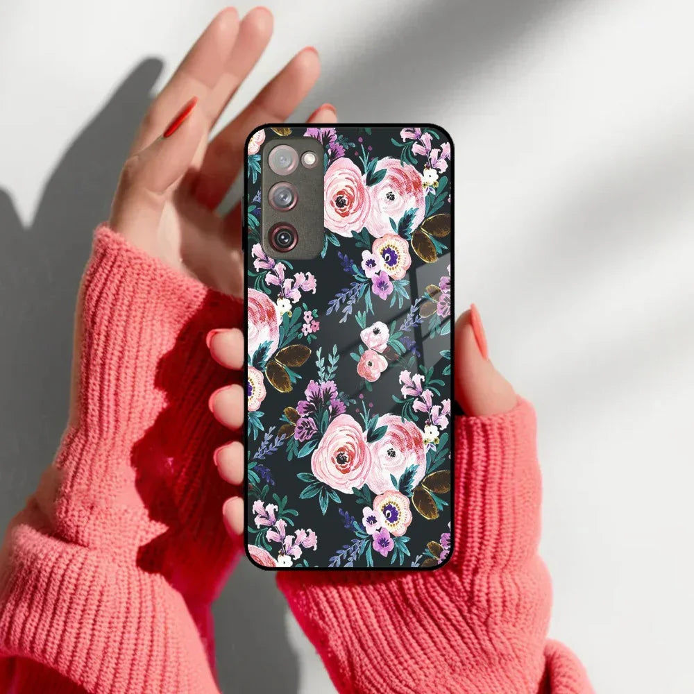Cute Floral Glass Case Cover For Samsung - ShopOnCliQ