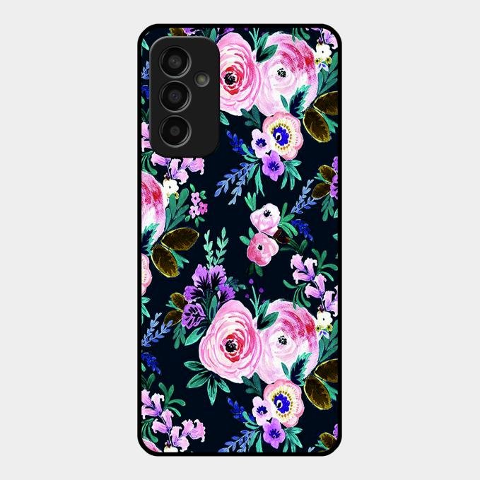 Cute Floral Glass Case Cover For Samsung Galaxy F13
