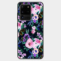 Cute Floral Glass Case Cover For Samsung Galaxy S20 Ultra