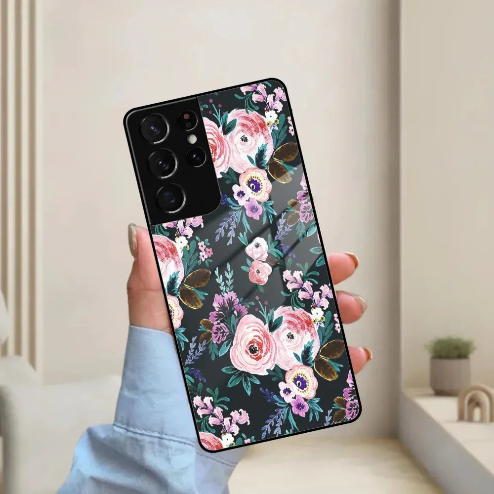 Cute Floral Glass Case Cover For Samsung - ShopOnCliQ