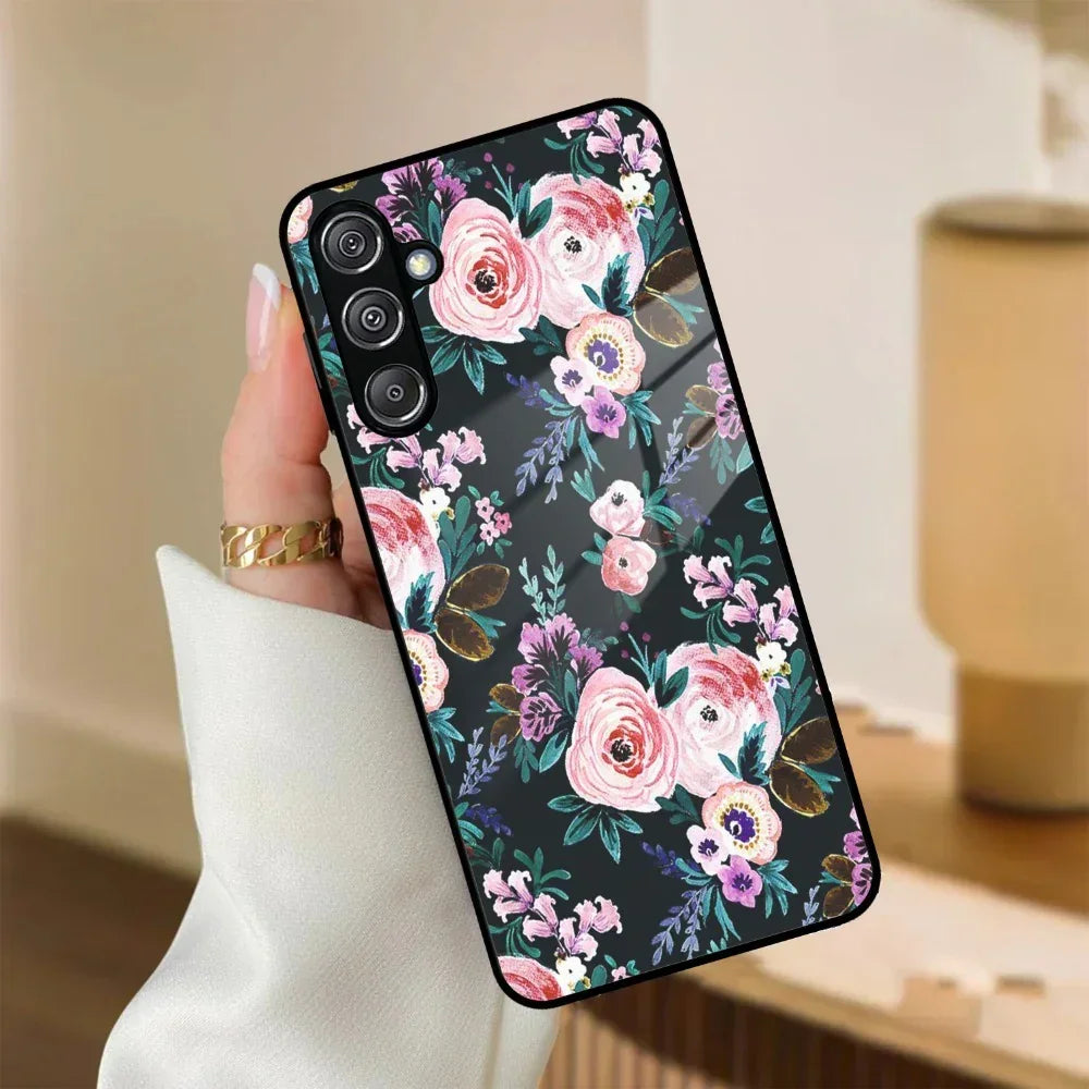 Cute Floral Glass Case Cover For Samsung - ShopOnCliQ