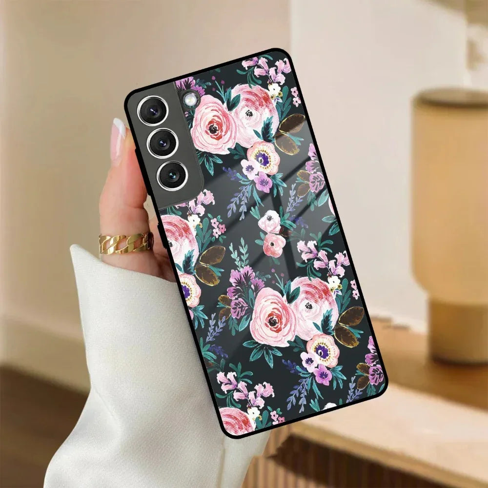 Cute Floral Glass Case Cover For Samsung - ShopOnCliQ