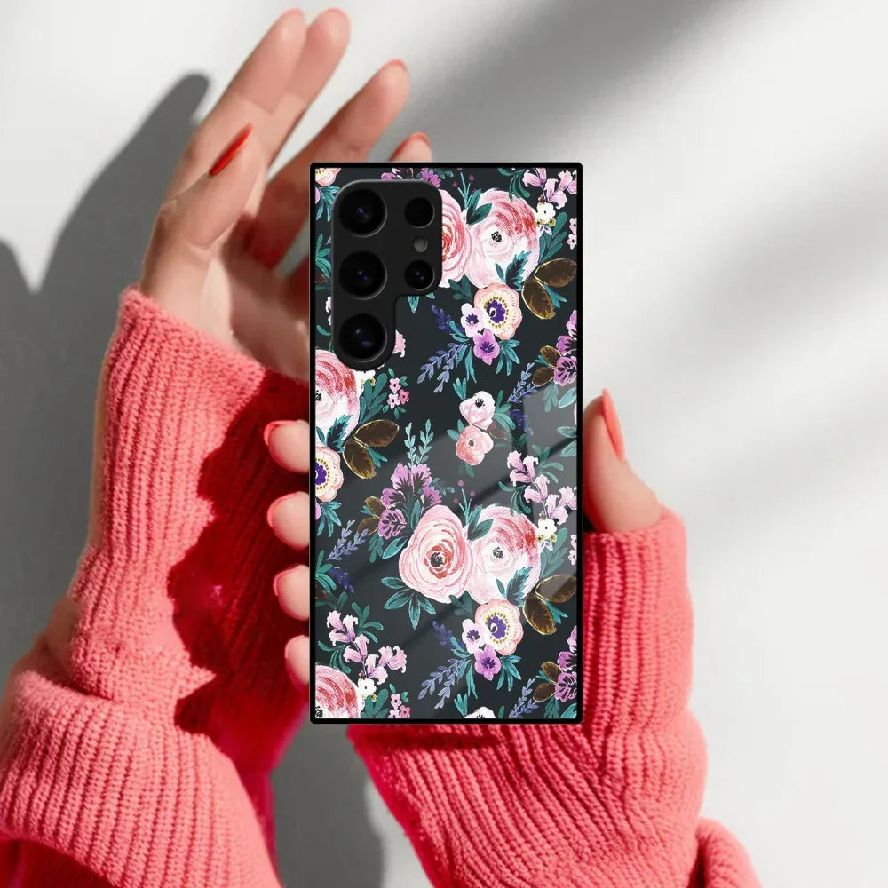 Cute Floral Glass Case Cover For Samsung - ShopOnCliQ