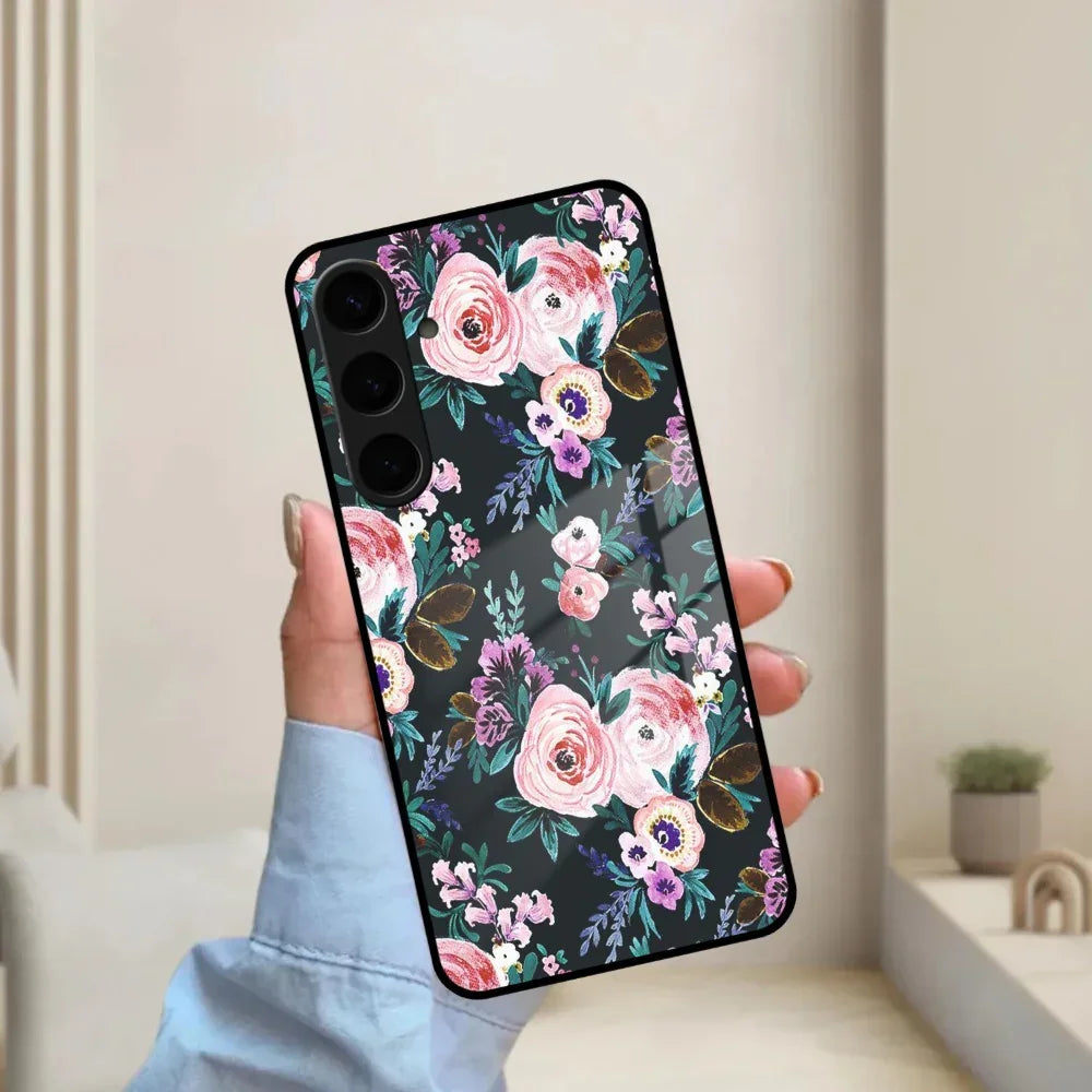 Cute Floral Glass Case Cover For Samsung - ShopOnCliQ