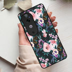 Cute Floral Glass Case Cover For Vivo - ShopOnCliQ