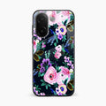 Cute Floral Glass Case Cover For Vivo V60e 5G