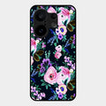 Cute Floral Glass Case Cover For Vivo X200 Fe 5G