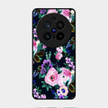 Cute Floral Glass Case Cover For Vivo X200 Pro 5G