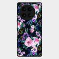 Cute Floral Glass Case Cover For Vivo X90 Pro 5G