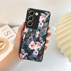 Cute Floral Glass Case Cover For iQOO - ShopOnCliQ