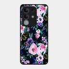Cute Floral Glass Case Cover For Vivo Y31 Pro 5G