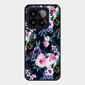 Cute Floral Glass Case Cover For Xiaomi 15 5G