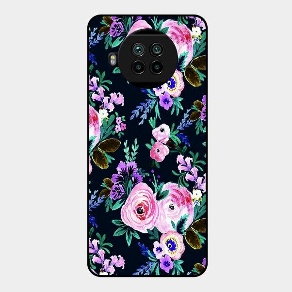 Cute Floral Glass Case Cover For Xiaomi Mi 10I 5G