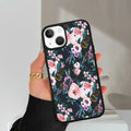 Cute Floral Glossy Metal Case Cover For iPhone - ShopOnCliQ