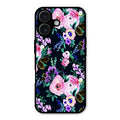 Cute Floral Glossy Metal Case Cover For iPhone 16 Plus