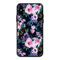 Cute Floral Glossy Metal Case Cover For iPhone XS