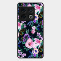 Cute Floral Glossy Metal Case Cover For Oneplus 10 Pro 5G