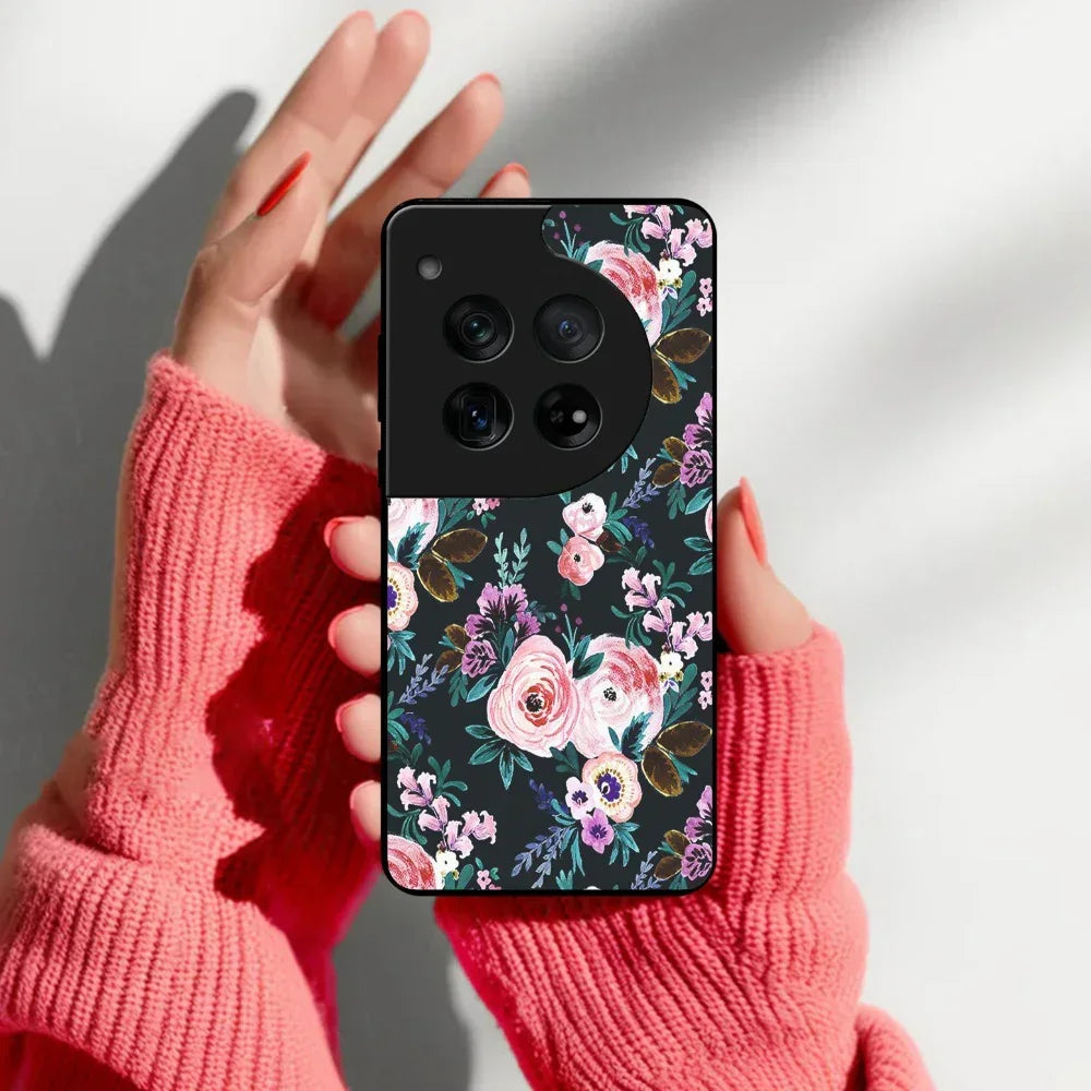 Cute Floral Glossy Metal Case Cover For OnePlus - ShopOnCliQ