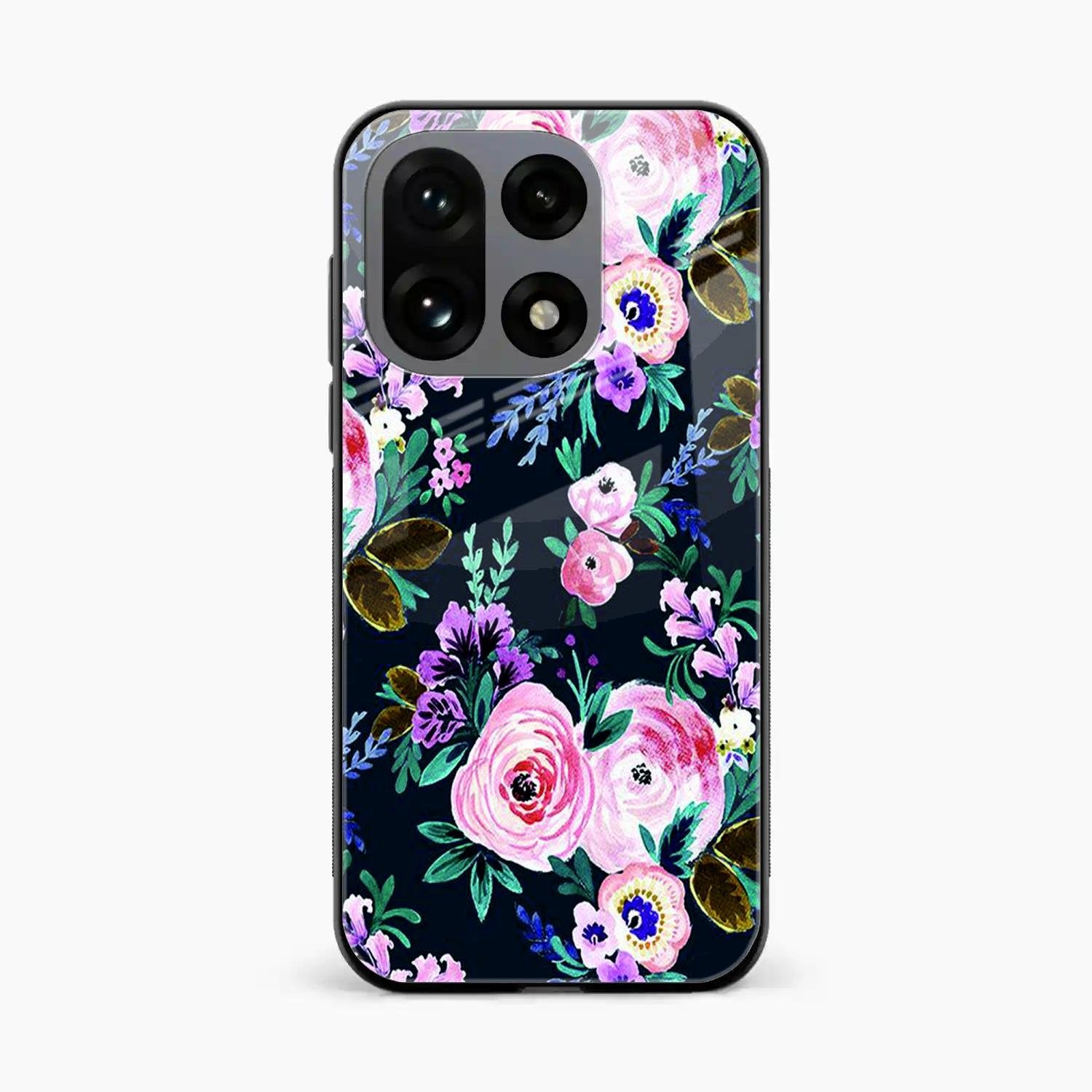 Cute Floral Glossy Metal Case Cover For OnePlus 15 5G