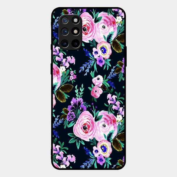 Cute Floral Glossy Metal Case Cover For Oneplus 8T
