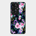 Cute Floral Glossy Metal Case Cover For Oppo F25 Pro 5G