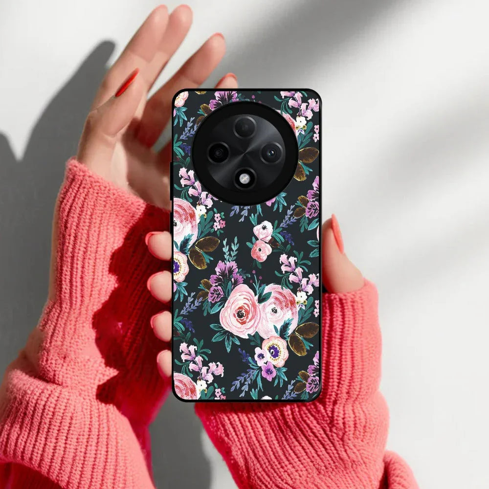 Cute Floral Glossy Metal Case Cover For Oppo - ShopOnCliQ