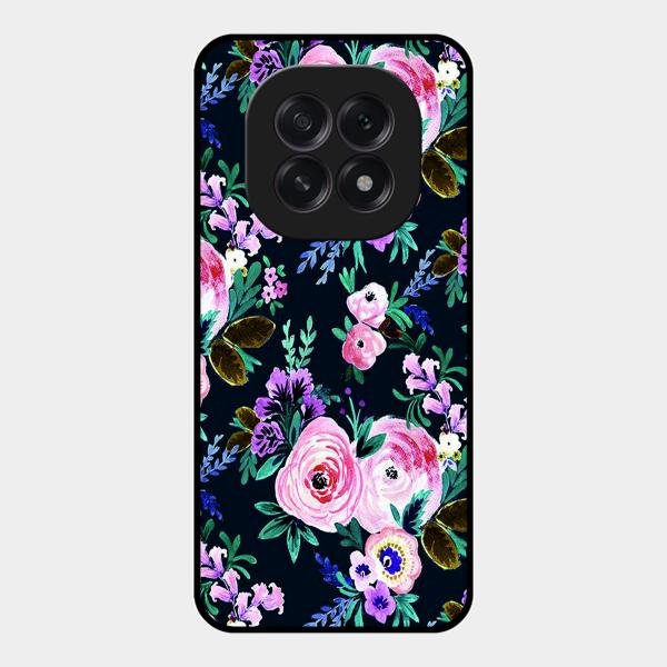 Cute Floral Glossy Metal Case Cover For Oppo F29 5G