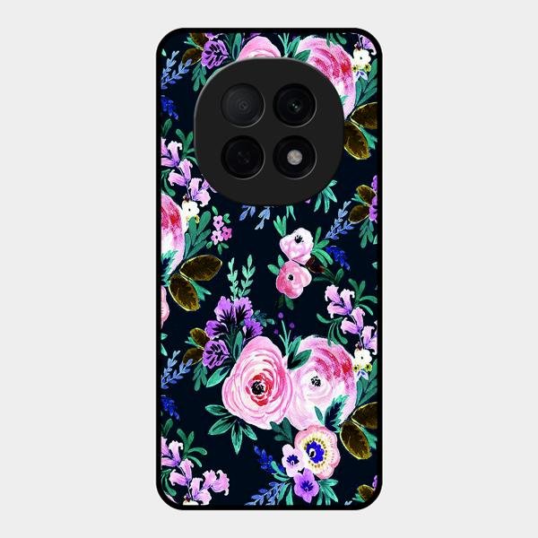 Cute Floral Glossy Metal Case Cover For Oppo F29 Pro 5G
