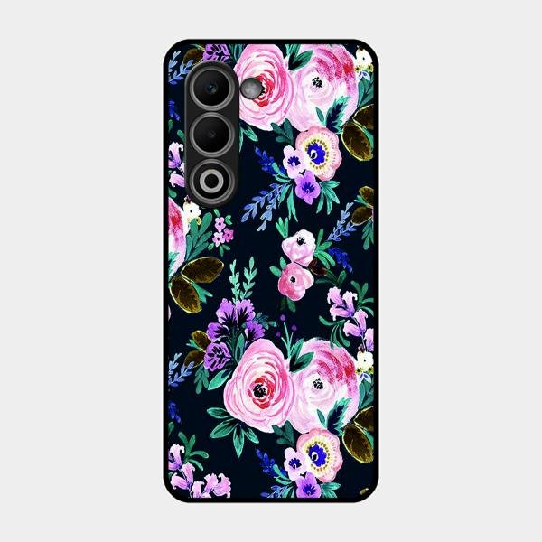 Cute Floral Glossy Metal Case Cover For Oppo K13X 5G
