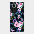 Cute Floral Glossy Metal Case Cover For Oppo Reno 11 5G