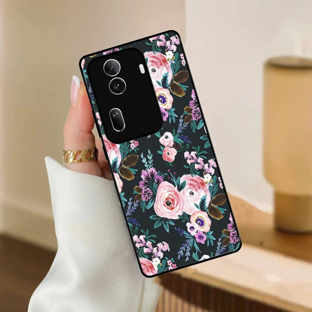 Cute Floral Glossy Metal Case Cover For Oppo - ShopOnCliQ