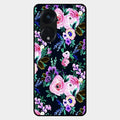 Cute Floral Glossy Metal Case Cover For Oppo Reno 8T 5G
