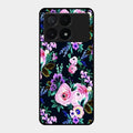 Cute Floral Glossy Metal Case Cover For Poco X6 Pro 5G