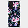 Cute Floral Glossy Metal Case Cover For Redmi 11 Prime 4G