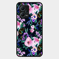 Cute Floral Glossy Metal Case Cover For Redmi Note 12 5G