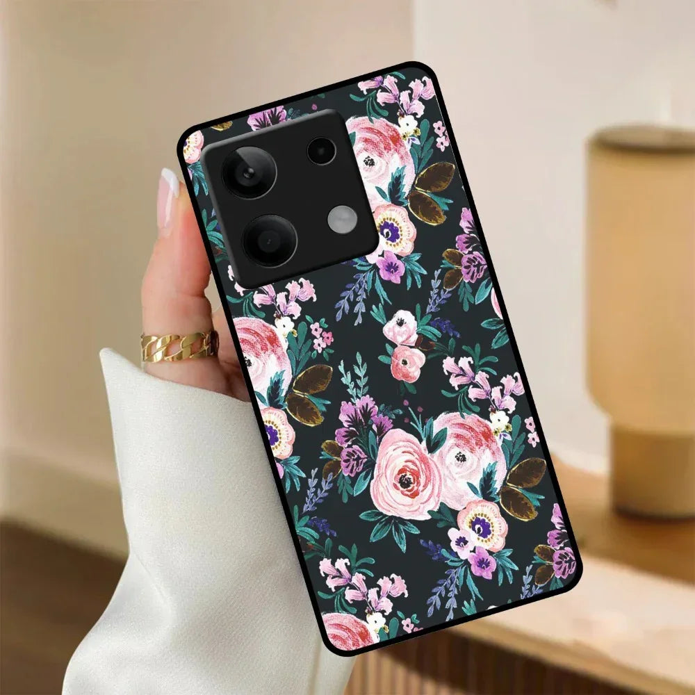 Cute Floral Glossy Metal Case Cover For Redmi - ShopOnCliQ