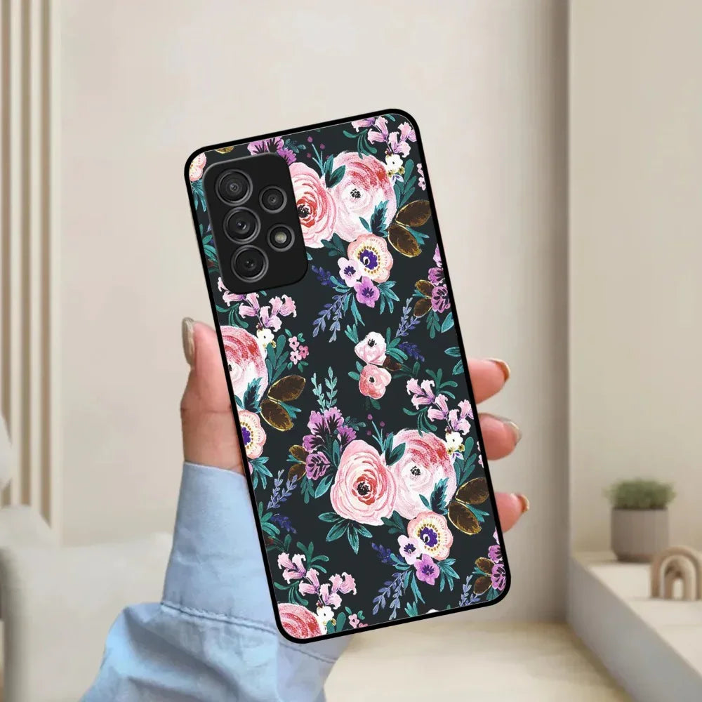 Cute Floral Glossy Metal Case Cover For Samsung - ShopOnCliQ