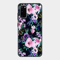 Cute Floral Glossy Metal Case Cover For Samsung Galaxy S20