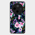 Cute Floral Glossy Metal Case Cover For Vivo T4 5G