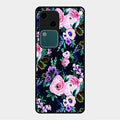 Cute Floral Glossy Metal Case Cover For Vivo V30 5G