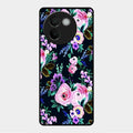 Cute Floral Glossy Metal Case Cover For Vivo V30E 5G