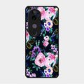 Cute Floral Glossy Metal Case Cover For Vivo V40 Pro 5G