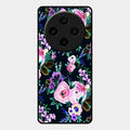 Cute Floral Glossy Metal Case Cover For Vivo X100 5G