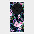 Cute Floral Glossy Metal Case Cover For Vivo X100 Pro 5G