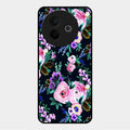Cute Floral Glossy Metal Case Cover For Vivo Y39 5G