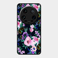 Cute Floral Glossy Metal Case Cover For Xiaomi 14 Ultra