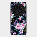 Cute Floral Glossy Metal Case Cover For Xiaomi 15 Ultra 5G