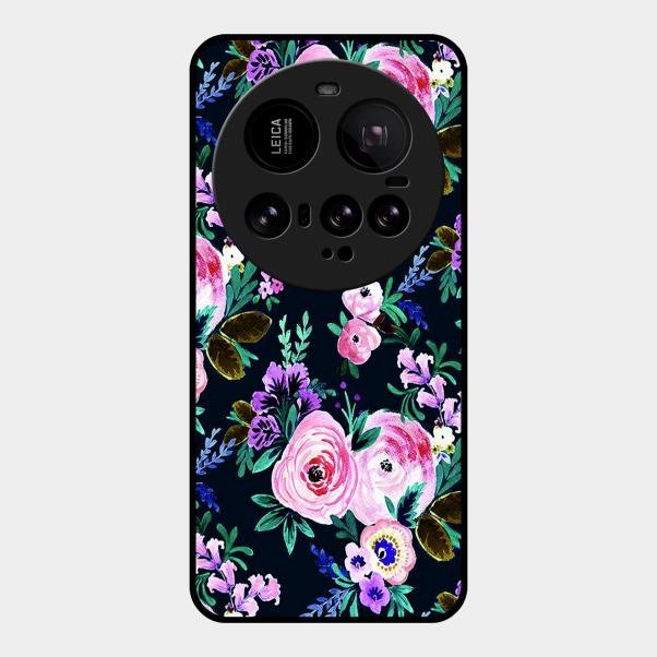 Cute Floral Glossy Metal Case Cover For Xiaomi 15 Ultra 5G