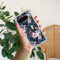 Cute Floral Transparent Silicon Case For Google Pixel 9 Pro XL